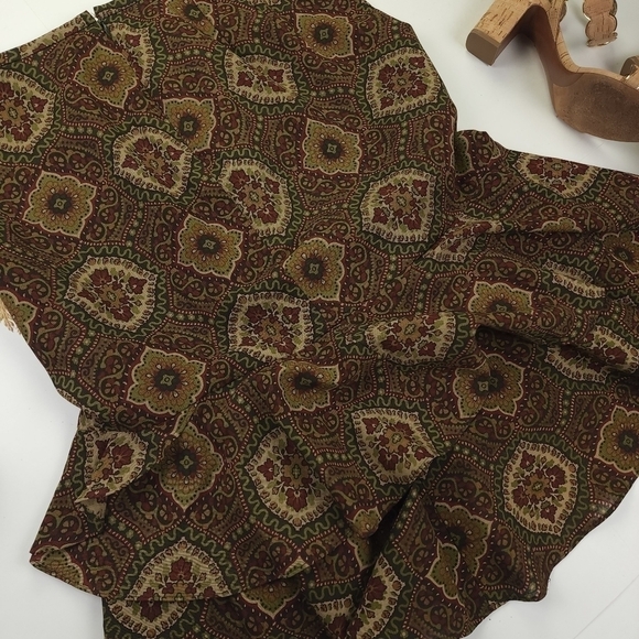 Loft Wool Layered Flutter Bottom Skirt Sz 8 - Picture 7 of 8